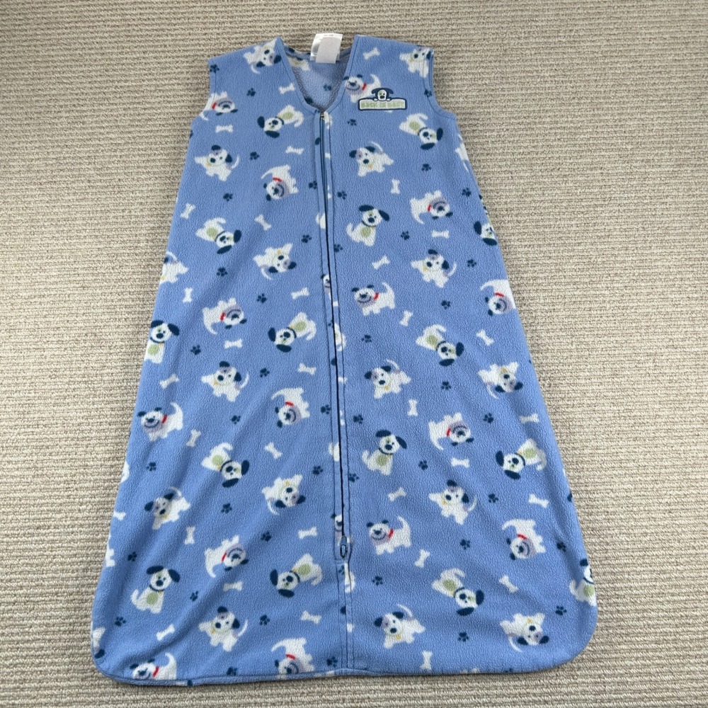 Halo SleepSacks Set of 2 Wearable Blankets Kids Medium 6-12 Months Blue Fleece - Picture 4 of 16